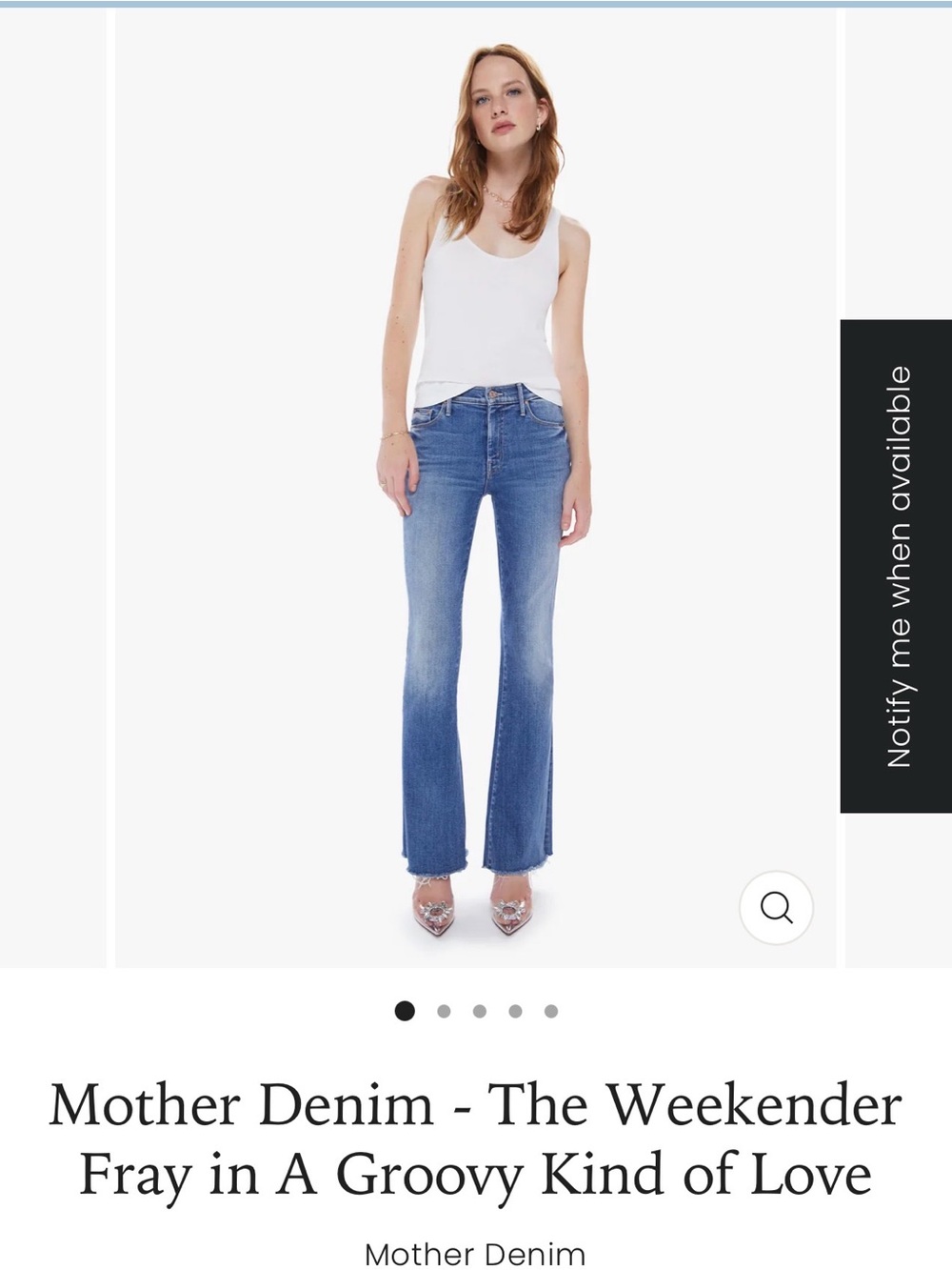 MOTHER The Weekender Groovy Kind of Love size 28